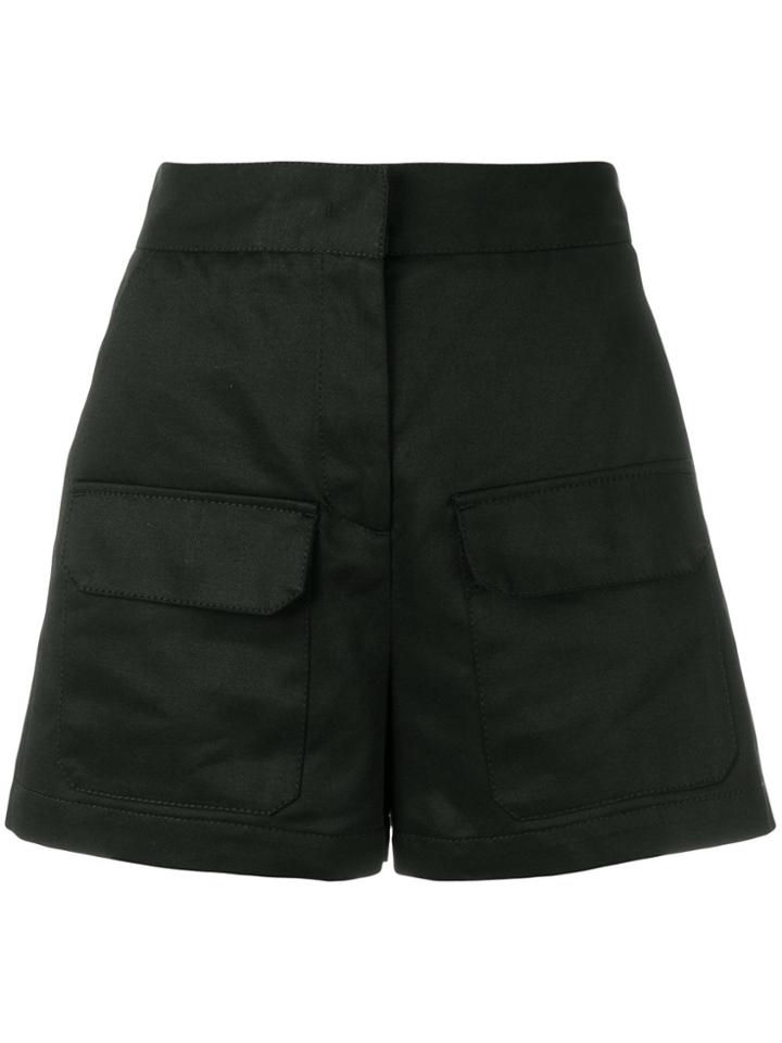 Msgm High-waisted Shorts - Black