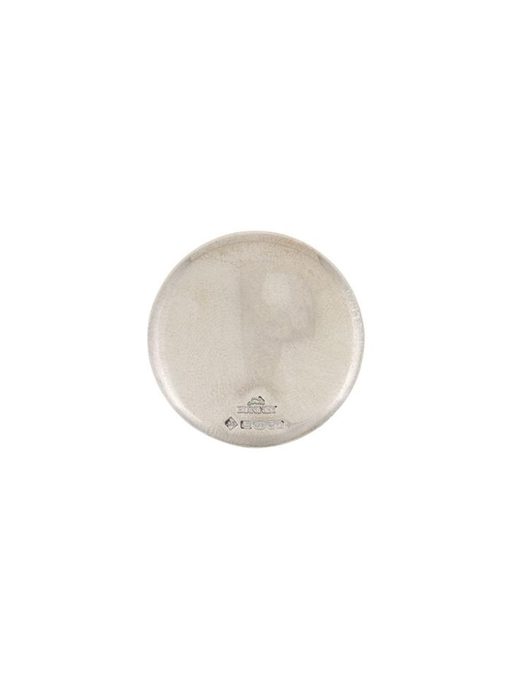 Bunney Round Shaped Brooch - Metallic
