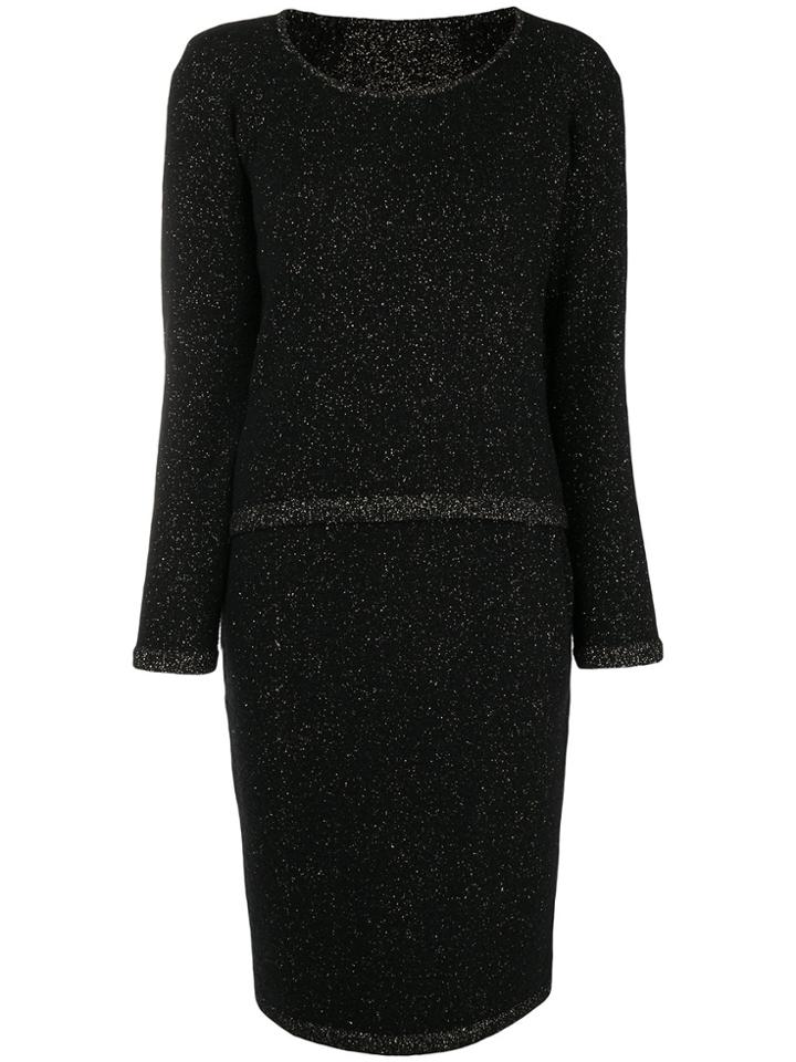 Gianfranco Ferre Vintage Glittery Skirt Ensemble - Black