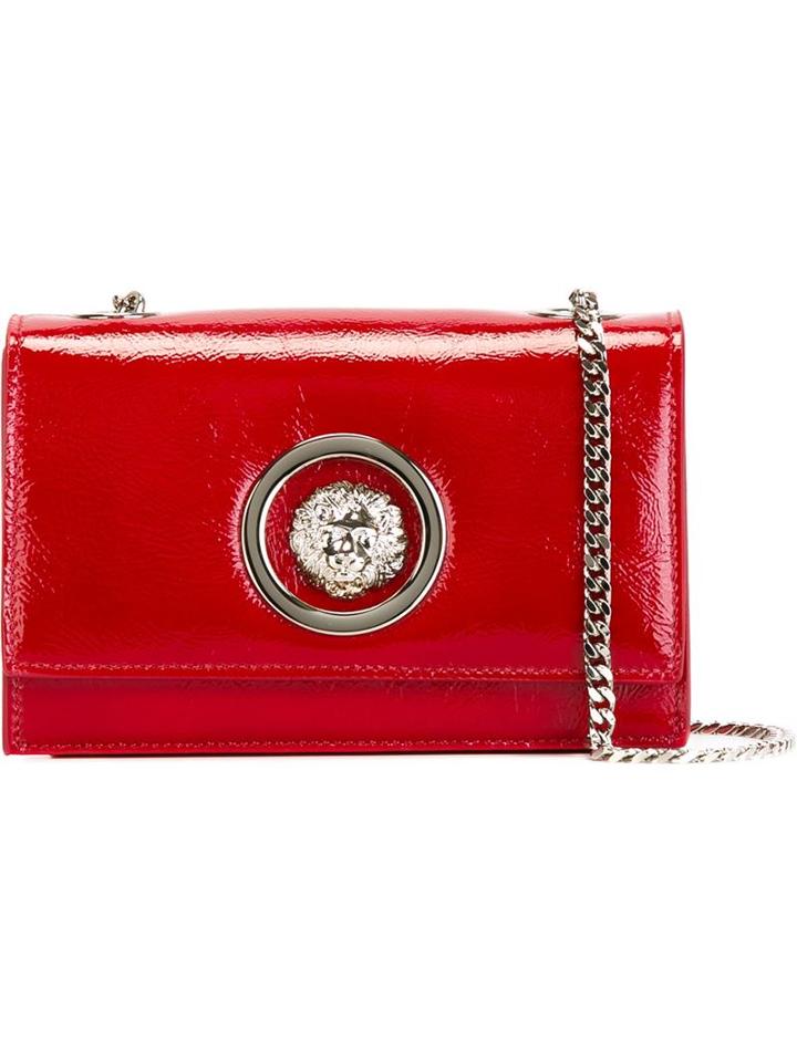 Versus Small Lion Head Crossbody Bag, Women's, Red