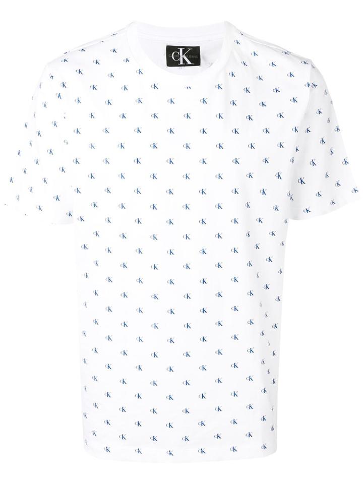 Ck Jeans Monogram T-shirt - White