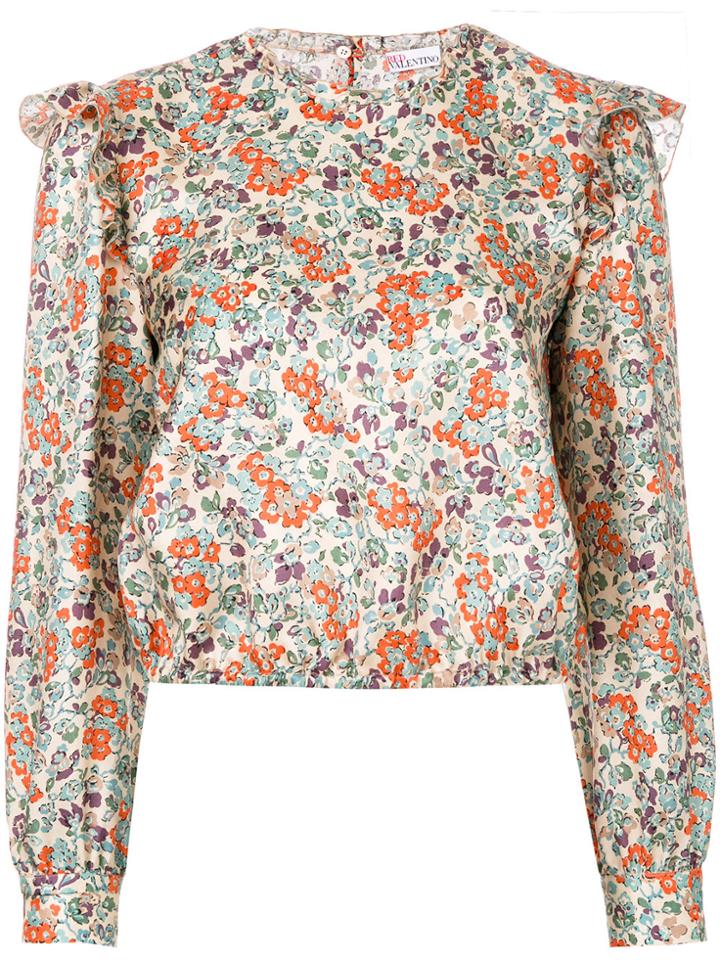 Red Valentino Ruffle Trim Blouse - Multicolour