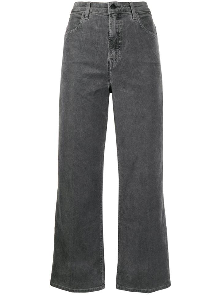 J Brand High Rise Cropped Jeans - Grey