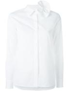 Victoria Victoria Beckham Bow Applique Shirt, Women's, Size: 8, White, Cotton/polyester/metal Other