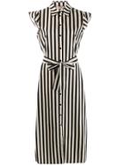 Twin-set Striped Shirt Dress - Neutrals