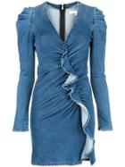 Jonathan Simkhai Denim Ruffle Dress - Blue