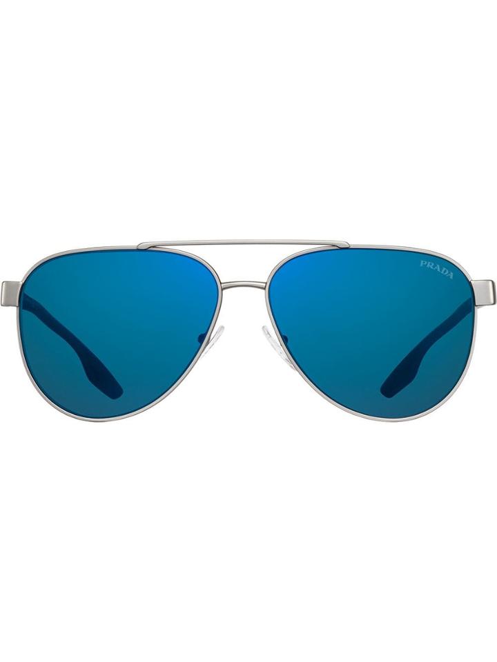 Prada Eyewear Prada Linea Rossa Stubb Sunglasses - Blue