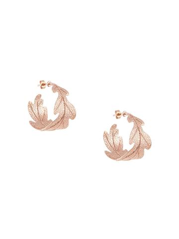 Karen Walker Oak Leaf Earrings - Metallic