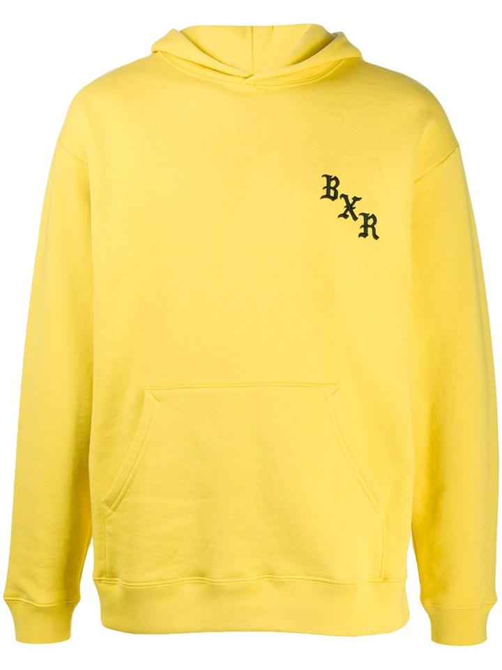 Bornxraised Embroidered Logo Relaxed-fit Hoodie - Yellow