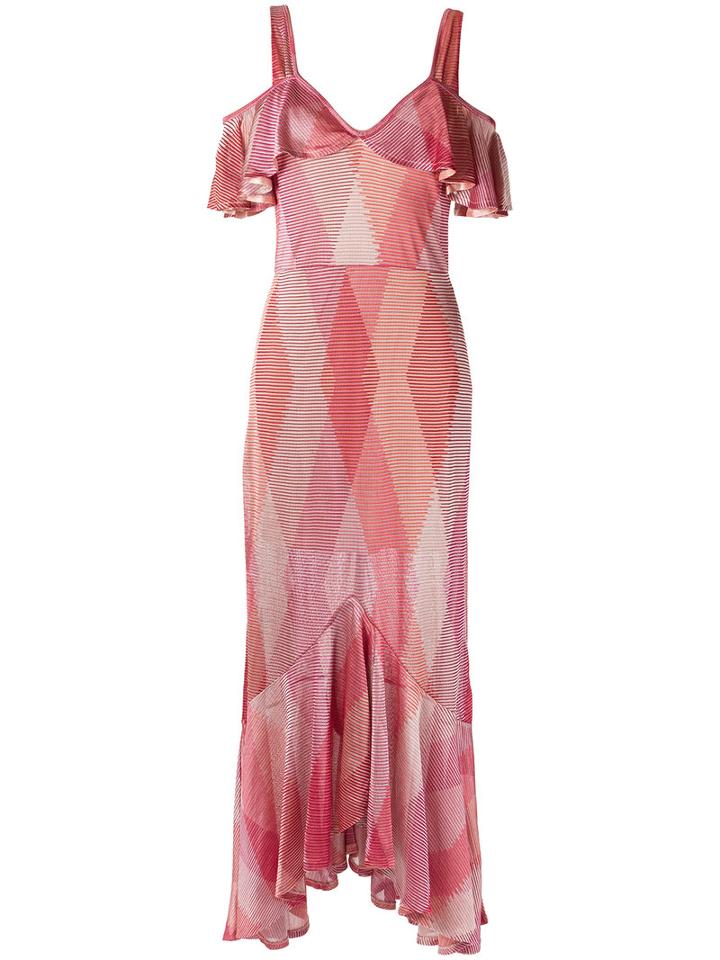 Cecilia Prado - Ruffled Gown - Women - Viscose - G, Pink, Viscose