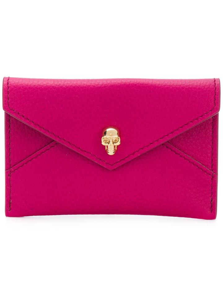 Alexander Mcqueen Skull Envelope Cardholder - Pink