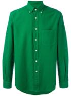 Mp Massimo Piombo Button Down Collar Oxford Shirt, Men's, Size: 40, Green, Cotton