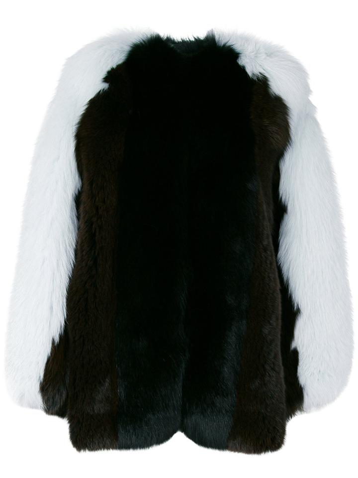 Numerootto Contrast Coat - Multicolour