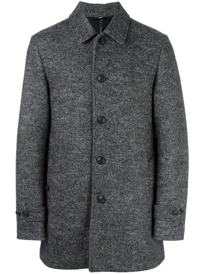 Burberry 'walford' Coat, Men's, Size: Large, Grey, Wool/virgin Wool/cashmere/cotton