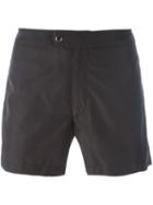 Jil Sander Lateral Striped Swim Shorts, Men's, Size: L, Black, Polyester