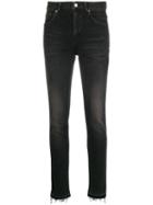 Saint Laurent Stonewashed Bootcut Jeans - Black