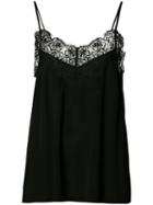 Ganni Lace Cami, Women's, Size: Small, Black, Spandex/elastane/rayon