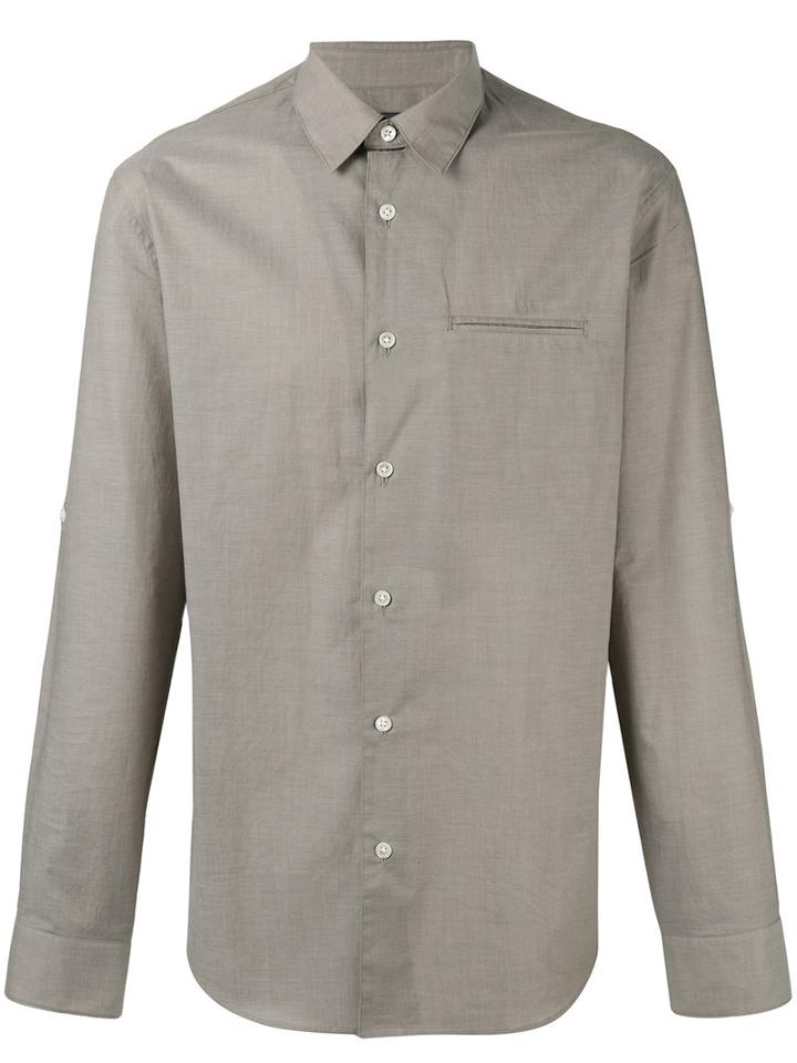 John Varvatos Classic Shirt, Men's, Size: Xl, Grey, Cotton