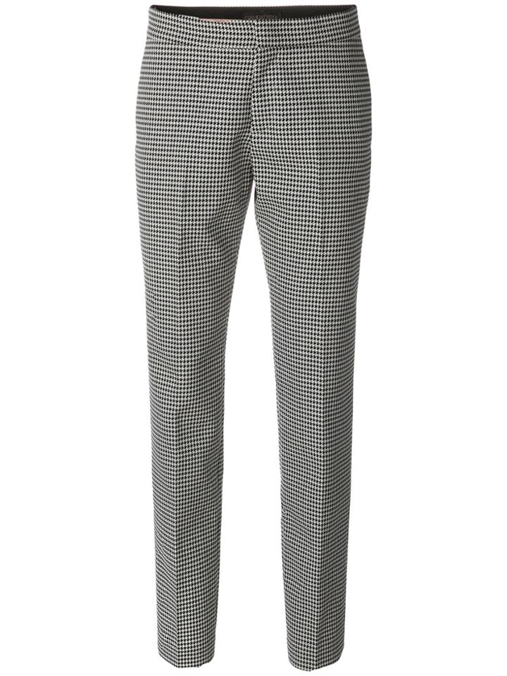 Giambattista Valli Houndstooth Pattern Tapered Trousers - Black