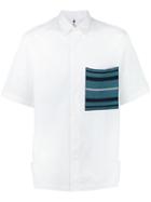 Oamc Knitted Pocket Shirt, Men's, Size: Medium, White, Cotton