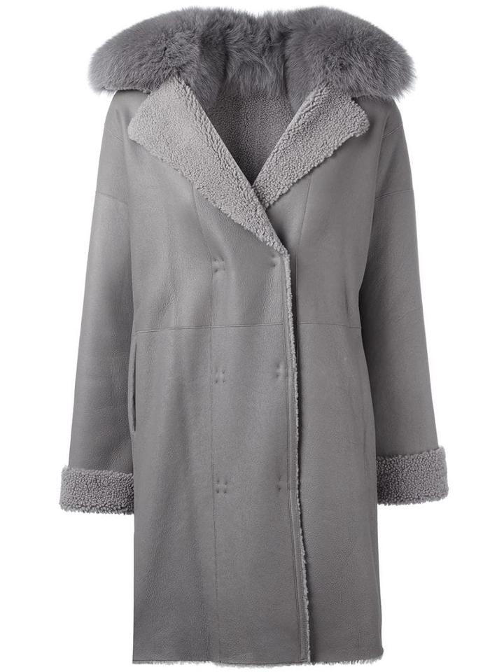 Guy Laroche Pre-owned Fur Collar Coat - Grey