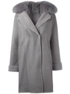 Guy Laroche Pre-owned Fur Collar Coat - Grey