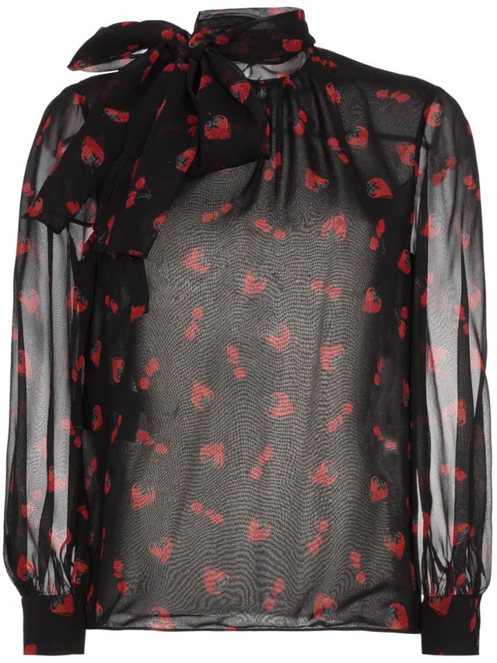 Jacquemus Voluminous Sleeve Gathered Blouse - Blue
