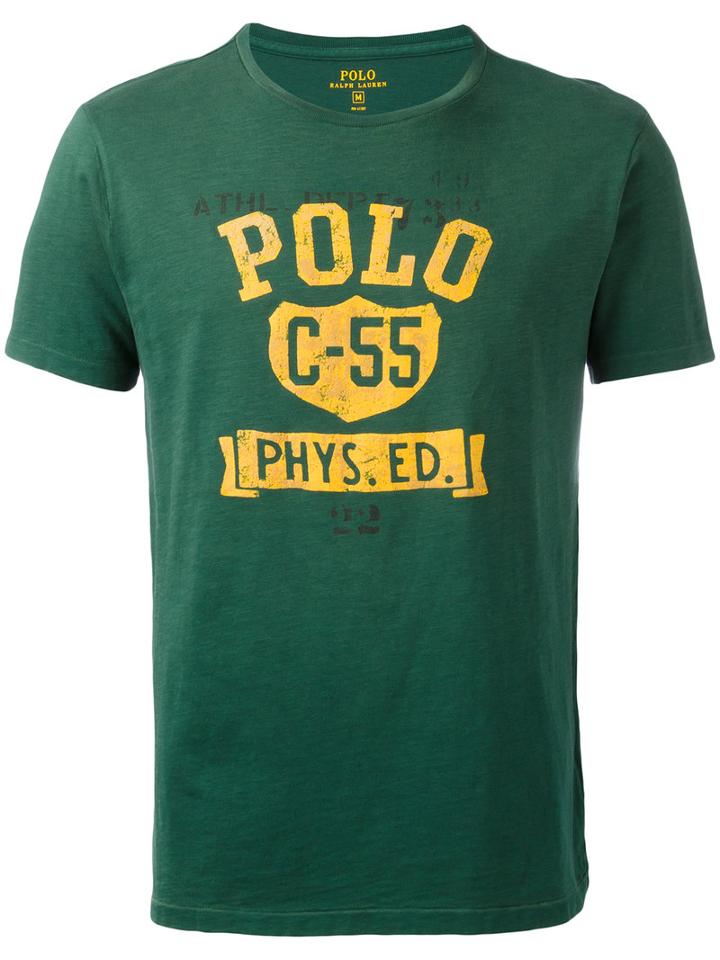 Polo Ralph Lauren Logo Patch T-shirt, Men's, Size: Medium, Green, Cotton