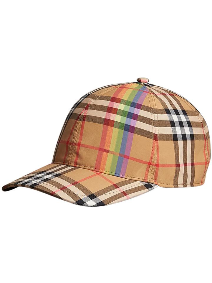 Burberry Rainbow Vintage Check Baseball Cap - Brown