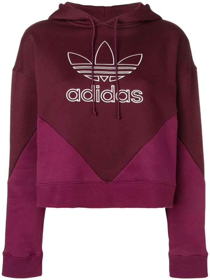 Adidas Clrdo Cropped Hoodie - Red
