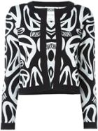 Moschino All-over Peace Sign Cardigan - Black