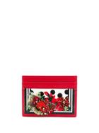 Dolce & Gabbana Floral Embellished Polka Dot Purse - Red