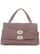 Zanellato Textured Tote Bag, Women's, Brown, Leather