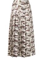 Victoria Beckham Camouflage-print Skirt - Neutrals