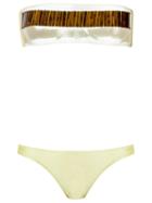 Adriana Degreas Sheer Bikini Set, Women's, Size: G, Green, Polyamide/spandex/elastane