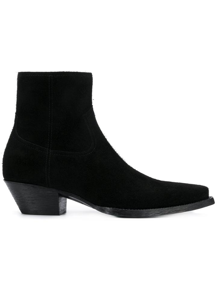 Saint Laurent Lukas 40 Ankle Boots - Black