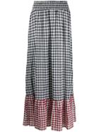 Liu Jo Gingham Maxi Skirt - Blue