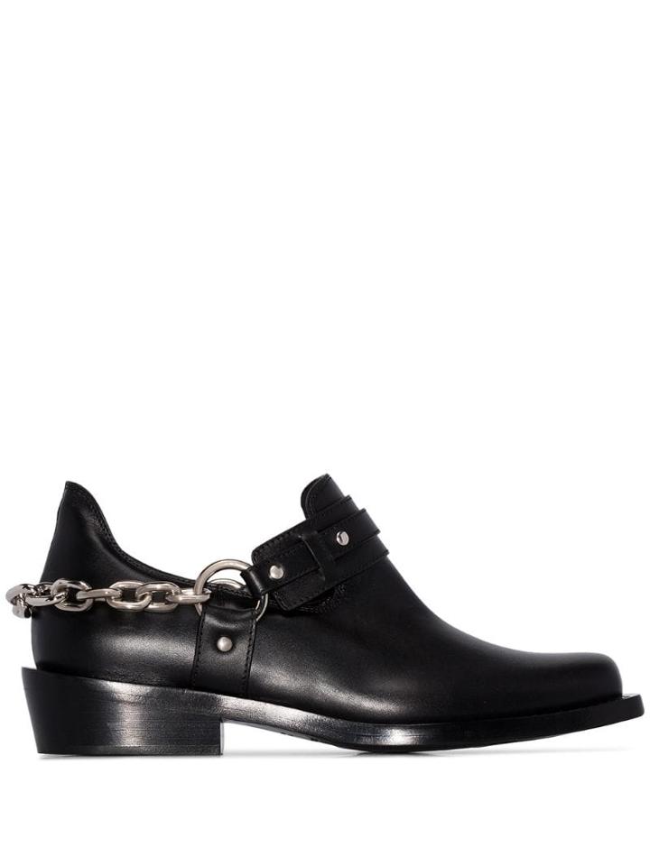 Paco Rabanne Chain-trimmed Ankle Boots - Black