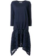 Semicouture Lace-panelled Dress - Blue