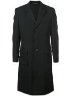 Yohji Yamamoto Boxy Single-breasted Coat - Black