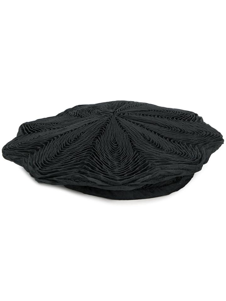 Issey Miyake Knitted Flat Cap - Black