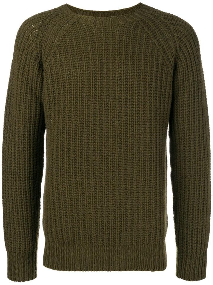 Officine Generale Knitted Jumper - Green