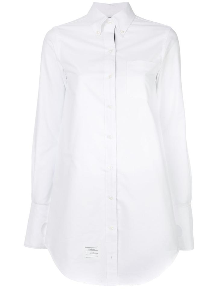 Thom Browne Long Sleeve Thigh Length Shirtdress With Thumbhole Cuffs &