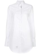 Thom Browne Long Sleeve Thigh Length Shirtdress With Thumbhole Cuffs &