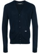 Dsquared2 - Knitted Cardigan - Men - Wool - S, Blue, Wool