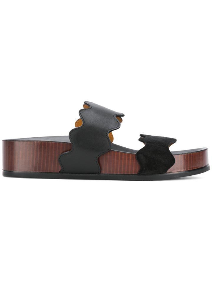 Chloé Chunky Sole Slides - Black