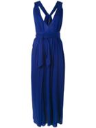 Barbara Bui Gathered Detail Midi Dress - Blue