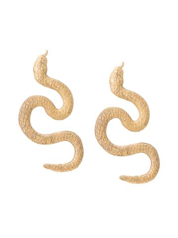 Lako Bukia X Natia Khutsishvili Snake Earrings - Metallic