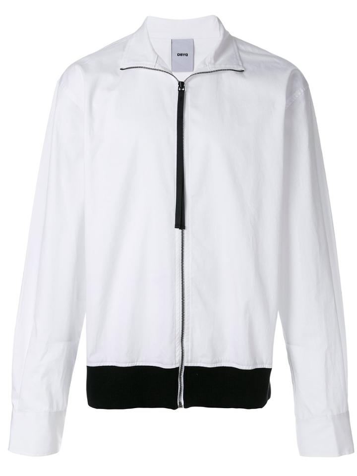 D.gnak Contrast Zip Jacket - White