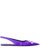 Balenciaga Bb Slingback Flats - Purple